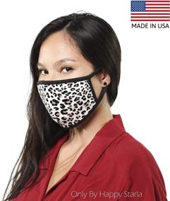 img 2 attached to 🐆 Cameleon Cover - Stylish Cheetah Fashion Face Mask Covering: Made in USA, Washable Cotton, Double Layer - 3 Pack (Adult Cheetah Assorted)