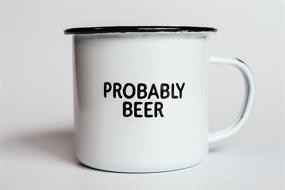 img 3 attached to 🍺 PROBABLY BEER Enamel Coffee Mug: The Perfect Funny Gift for Beer Lovers, Homebrewers, Men, and Women! Ideal Cup for Office, Kitchen, Campfire, and Travel