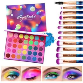 img 4 attached to 🎨 EYESEEK Eyeshadow Makeup Palette Set: High Pigmentation & Matte Finish - Includes 12Pcs Eyeshadow Brushes - Complete Makeup Kit