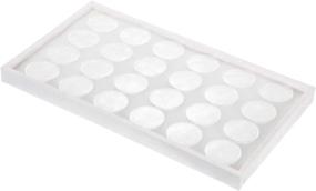 img 4 attached to 💍 White Jeweler’s Tray with 24 Clear Round Containers - SE 1 with Snap-On Lids for Improved Organization - CGTW911845