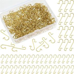 img 4 attached to 🎄 Add Sparkle to Your Christmas Tree: Tatuo 240 Pieces S-Shaped Ornament Hangers with Storage Box, 2 Sizes (Gold)