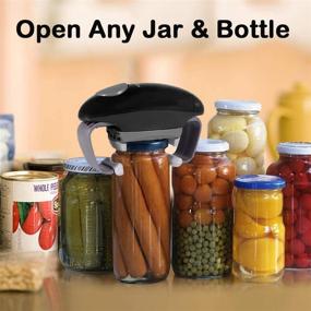 img 1 attached to 🍽️ Restaurant Electric Jar Opener, Seniors-Friendly Automatic Jar Opener for Arthritis and Weak Hands, Arthritic Hands Bottle Opener (Black)