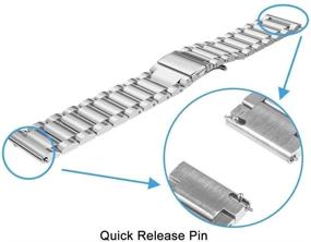 img 1 attached to Acestar 2 пакеты ремешки для часов - совместимы с Samsung Active 2 40 мм/44 мм, Galaxy Watch 42 мм, 20 мм стальной металлический браслет и сетчатый ремешок для замены на Samsung Galaxy Watch Active 40 мм.