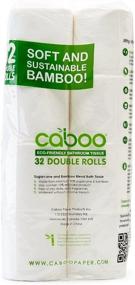 img 2 attached to 🌿 Бумага для туалета Caboo Bamboo - Набор 32 двойных рулонов, биоразлагаемая и безопасная для септика бумага с эко-мягкими листами из 2 пластов - альтернатива древесине