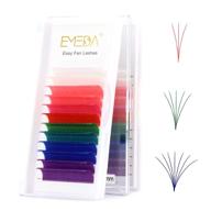 💕 emeda mix 8 colored lash extensions for effortless volume | easy fan volume lashes | colorful self fanning volume eyelash extensions | mixed 8 color 0.07mm d curl 15mm logo