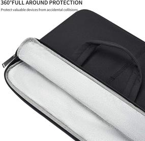 img 1 attached to Black Laptop Bag Case 11.6 12 12.5 Inch for Dell XPS 13 9310 9300 7390/Dell Chromebook 11, Surface Pro X/7/6, Samsung Chromebook 4 3, Asus Chromebook Flip - Sleeve Case