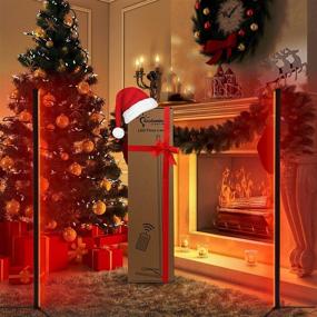 img 1 attached to 🏮 Set of 2 Corner Floor Lamp, 60" RGB Dimmable LED Floor Lights with Remote Control for Ambient Reading, Modern Night Lights Decoration for Living Room, Bedrooms, Home Décor, Party, Christmas