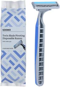 img 4 attached to 💸 Affordable Solimo Twin Blade Disposable Razors with Rubber Grip - 32 Count on Amazon