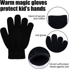 img 1 attached to Winter Gloves Children Stretchy Student Boys' Accessories: Warmth for Little Hands during the Cold Season