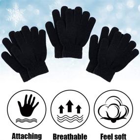 img 2 attached to Winter Gloves Children Stretchy Student Boys' Accessories: Warmth for Little Hands during the Cold Season