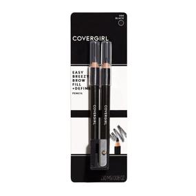 img 2 attached to Covergirl Easy Breezy Brow Fill and Define Pencil, Black, 0.06 унций