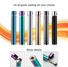 img 2 attached to 🔥 Navpeak Long Strip Refillable Butane Gas Cigarette Lighter: Stylish Fire Starter for Men & Women - Multicolor (Butane Not Included)