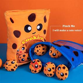 img 3 attached to 🍪 Soft Plush Snack Pillow Toy - Cookie Bag Stuffed Plushies Doll for Birthday Gift, Game Pillow Cushion Toy, Yummy Food Theme, Ideal for Kids (Blue)