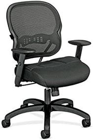 img 1 attached to 🪑 HON Wave Mid-Back Chair with Adjustable Height Arms in Black - Enhanced for SEO