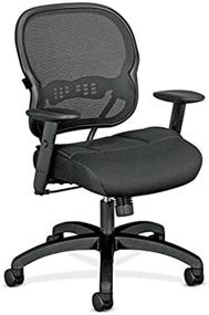 img 2 attached to 🪑 HON Wave Mid-Back Chair with Adjustable Height Arms in Black - Enhanced for SEO