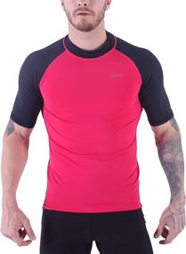 img 4 attached to 🏊 Stay Protected in Style: Men's Diving Rash Guard Swim Shirt - Loose Fit, Quick Dry, UPF 50+ Surfing Tops