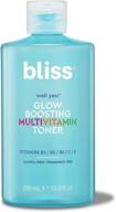 bliss well yes! glow boosting multivitamin toner - restoring skin's natural balance with vitamin b3, b5, b6, c &amp; e - clean, paraben free, cruelty-free, vegan - 10 fl oz logo