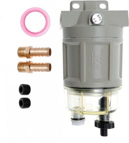 img 4 attached to iFJF R12H (R12T Upgrade) Fuel Water Separator Marine Combo - Premium Replacement for S3240 120AT NPT ZG1/4-19 Filter with 2 Fittings & Plugs