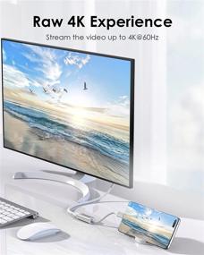 img 3 attached to Адаптер LENTION USB C к HDMI, 4K/60 Гц Цифровой AV, совместим с MacBook Pro 13/15/16 2021-2016 гг., новым iPad/Surface/Mac Air, Samsung S21/S20/S10/Note 21/20, стабильный драйвер, сертифицированный (CB-CU607, серебристый)