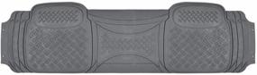 img 4 attached to BDK Heavy Duty Diamond Rubber Rear Floor Mats - All Weather Protection for Trucks, Cars, Sedans, SUVs