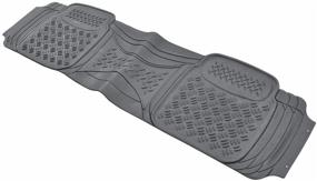 img 3 attached to BDK Heavy Duty Diamond Rubber Rear Floor Mats - All Weather Protection for Trucks, Cars, Sedans, SUVs