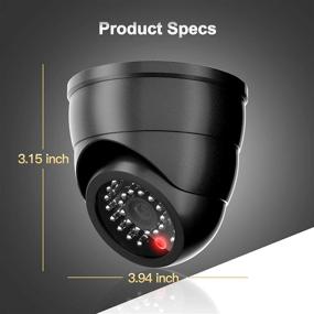 img 3 attached to 📷 SZYAN Dummy Security Cameras, Fake Surveillance CCTV Dome with Flashing Red Light Wireless Lens - Ideal for Home, Outdoor, Indoor, Business - Black (2 Pack)