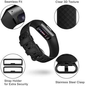 img 1 attached to Qimela Replacement Watch Strap Compatible With Fitbit Charge 3/Fitbit Charge 4 Bands For Women Men