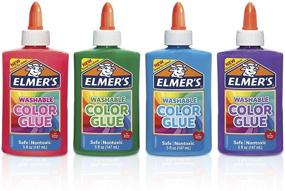 img 4 attached to Elmer's Washable Glue, Assorted Colors, 5 oz, Pack of 4, Ideal for Slime Making