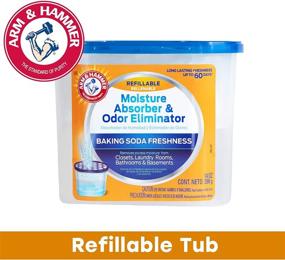 img 3 attached to 💨 Arm & Hammer Fragrance Free Refillable Moisture Absorber and Odor Eliminator: Powerful 14 oz. Tub