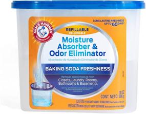 img 4 attached to 💨 Arm & Hammer Fragrance Free Refillable Moisture Absorber and Odor Eliminator: Powerful 14 oz. Tub