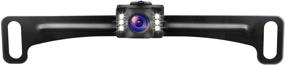 img 4 attached to 📷 GLK License Plate Backup Camera - Wide View Angle, 6 LED Night Vision, Waterproof Rear View Camera with Guide Line On/Off - Front & Back Up
