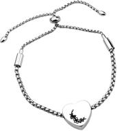🌺 adjustable slider bracelet: perfect birthday gift with birth flower design for mom logo