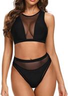 👙 dixperfect mesh bikini sets: stylish high-waisted swimwear for women logo