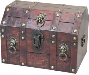 img 3 attached to Vintiquewise QI003316 Antique Wooden Lockable