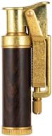 🔥 yusud vintage trench lighter: antique flint lighter fluid refillable, windproof pipe lighters for men - unique gold birthday gift logo