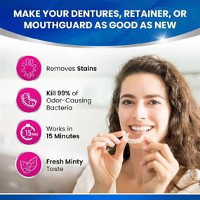 img 1 attached to 🦷 120 Retainer and Denture Cleaning Tablets: Removes Plaque, Odors, Stains for 4 Months