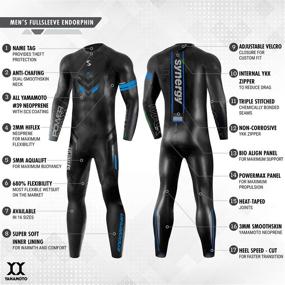 img 2 attached to 🏊 Men's Synergy Endorphin Full Sleeve Smoothskin Neoprene: The Perfect Triathlon Wetsuit for Open Water Swimming and Ironman Competitions