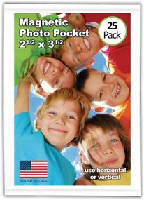 img 4 attached to 🖼️ Magtech Magnetic Photo Pocket Picture Frame, White, 2.5 x 3.5 Inches Photo Holder, 25 Pack (12325)