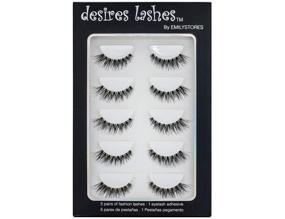 img 4 attached to 💖 DESIRES LASHES: 5-Pair Multipack of Demi Wispies Fake Eyelashes - Kit for Flawless Monday Glam