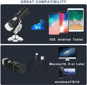 img 3 attached to 🔍 WiFi Handheld USB HD Microscope: 50x-1000x Magnification for Skin, Hair, Money, Jewelry, and more
