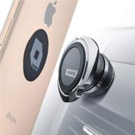 universal auto-grip magnetic car phone mount - dashboard cell phone holder for iphone, smartphones, and gps logo