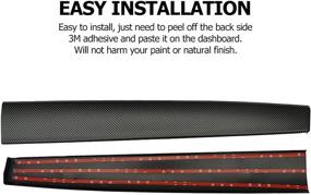 img 1 attached to 🚘 LMZX Tesla Model 3 Model Y Dashboard Cover Wrap - Carbon Fiber Pattern ABS Matte Dash Cover Wrap Cap for Tesla Model 3 (2017-2021) and Model Y - Upgrade Your Tesla Dashboard with Stylish Accessories