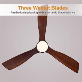 img 1 attached to 🔮 Sofucor 52-Inch Wood Ceiling Fan With LED Lights and Remote - Adjustable Speeds, Reversible 65W Quiter Motor 5250 CFM - Perfect for Living room, Bedroom, and patio - Matte Black!