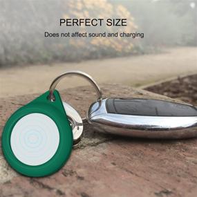 img 3 attached to 🔒 Hoerrye AirTag Case 2021 – Silicone Cover for Apple AirTag with Key Chain, Green – Safety, Anti-Scratch, Easy to Carry & Clean, Durable