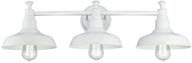 kimball industrial farmhouse indoor light with metal shade - design house 579656, vanity - white логотип