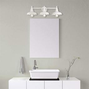 img 2 attached to Kimball Industrial Farmhouse Indoor Light with Metal Shade - Design House 579656, Vanity - White