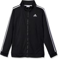 adidas iconic tricot jacket medium boys' clothing : jackets & coats logo