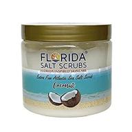 🥥 luxurious 23.5 oz coconut florida salt scrubs for exfoliating and hydrating skin logo