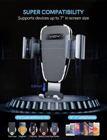 img 2 attached to 🚗 VIOY Car Vent Phone Mount with 2 Ultra Stable Clips - Hands-Free, Anti-Forward Falling Air Vent Phone Holder for iPhone 13 12 SE 11 Pro Max XS XR, Galaxy Note 20 S20 S10 & More