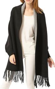 img 4 attached to 🧣 Stylish Embroidered Poncho with Fashionable Tassels: A Must-Have Pashmina for Women's Accessories in Scarves & Wraps